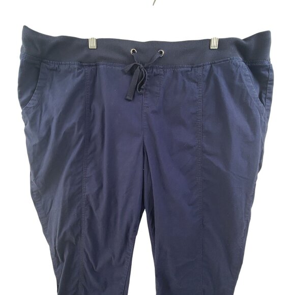 Torrid  Cropped Ankle Pants Elastic Wasitband Pull On Casual Navy Women Size 3X - Picture 3 of 7